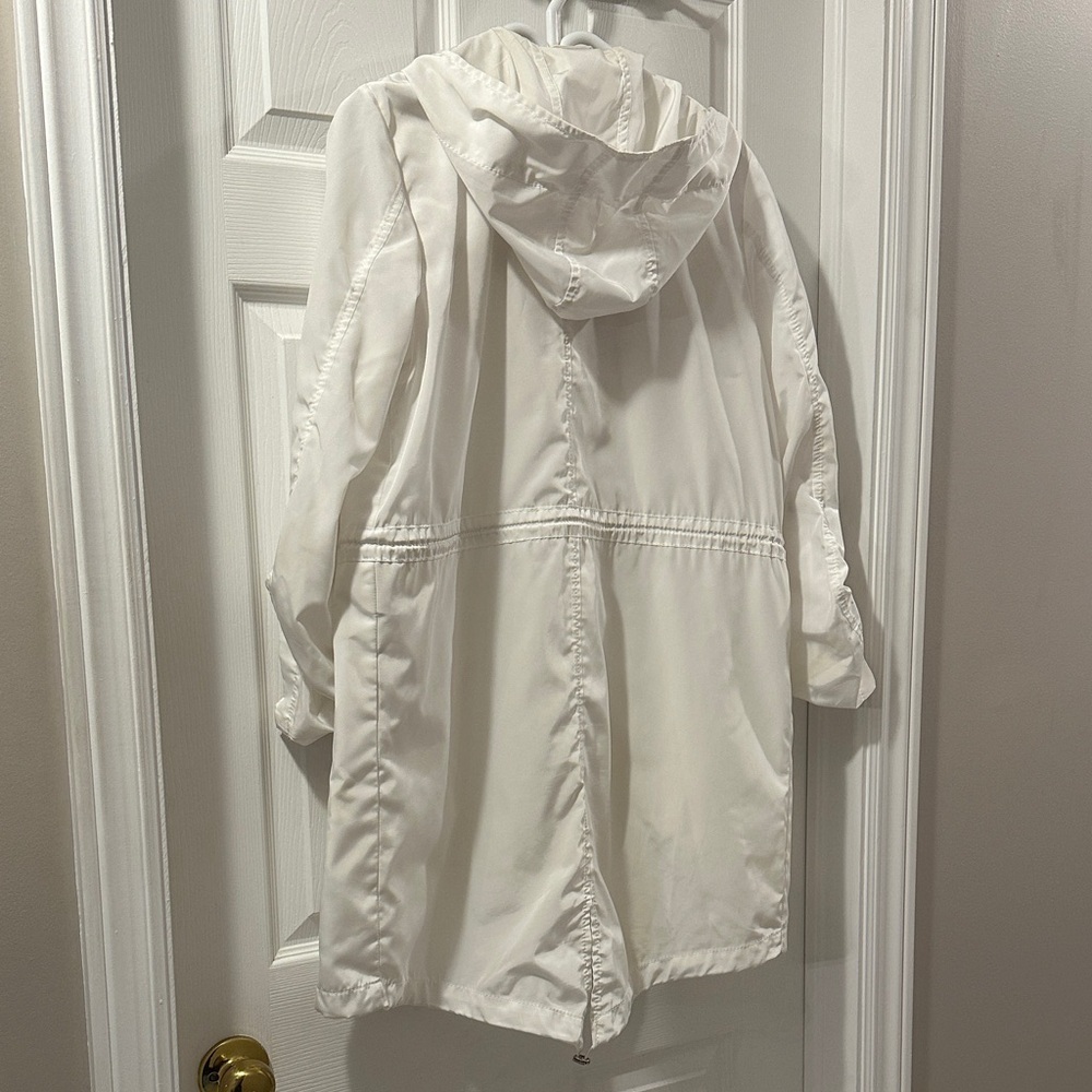 VINCE CAMUTO Cream/Off-White Hooded Utility Jacket Sz M Quality Feminine Classic - Picture 11 of 15